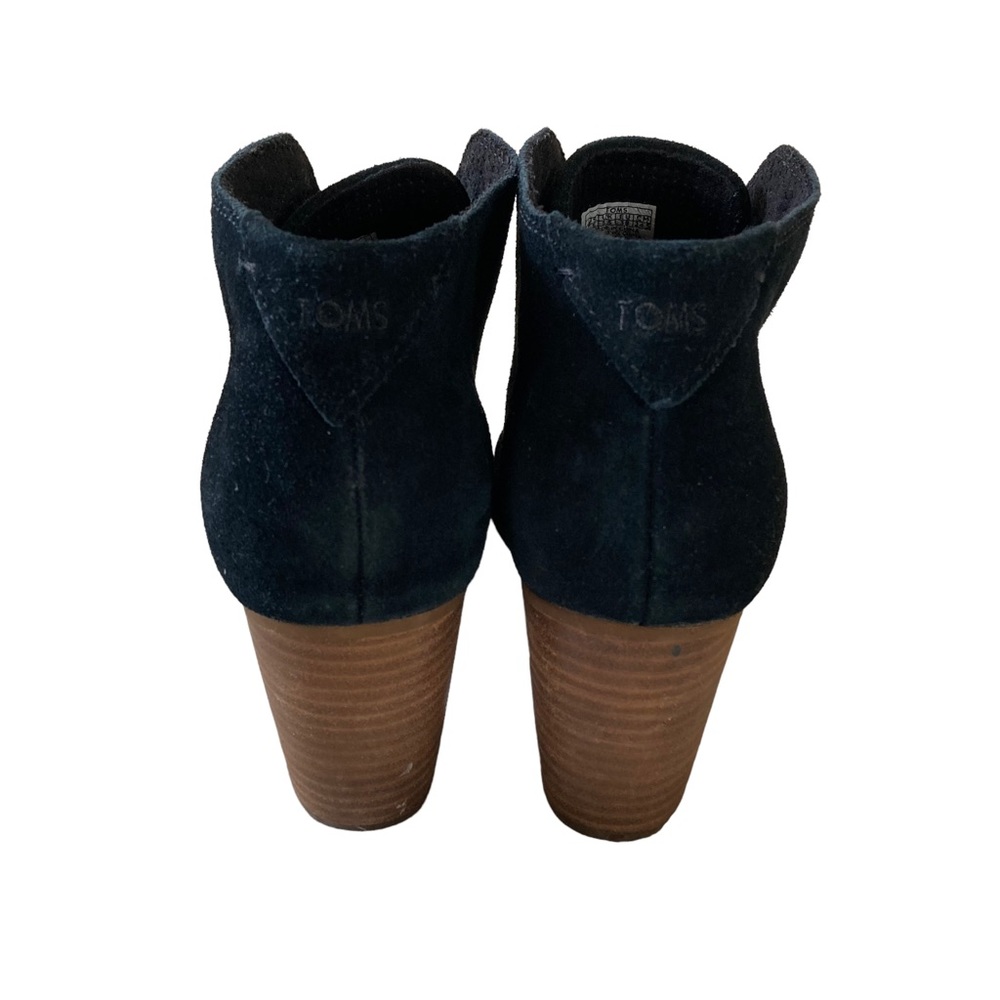 Toms Lunata Lace Up Bootie Black Suede, 7.5 - Picture 10 of 11